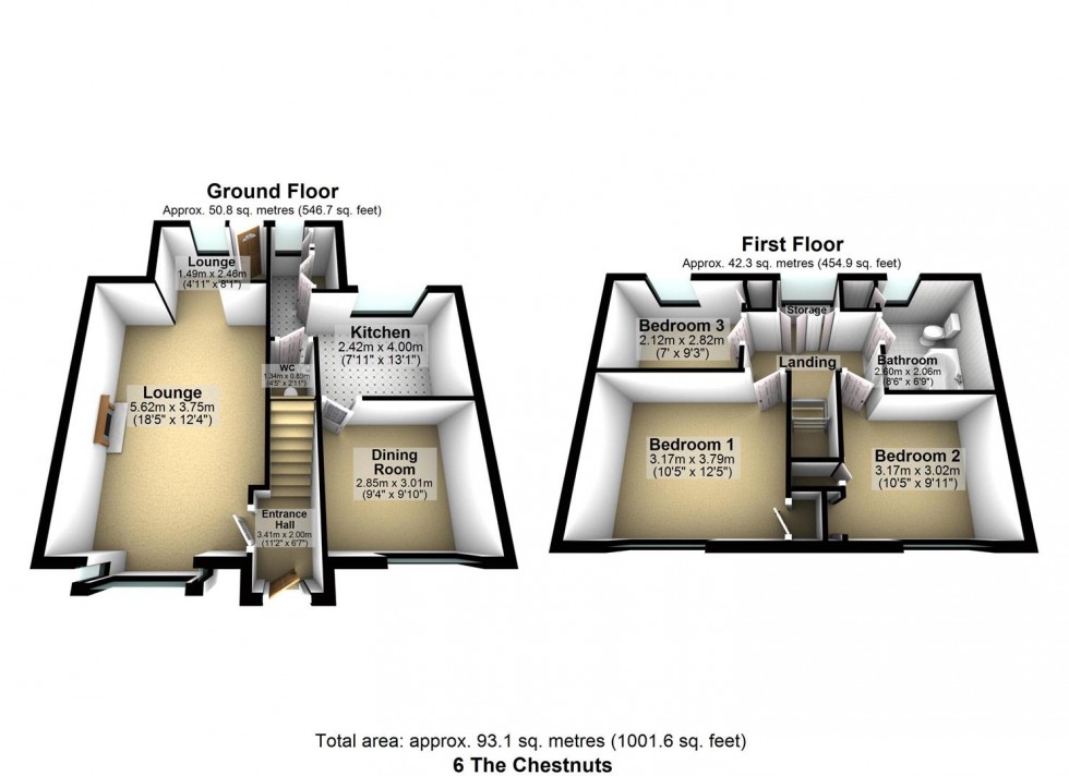 Floorplan for The Chestnuts, Hensall, Goole