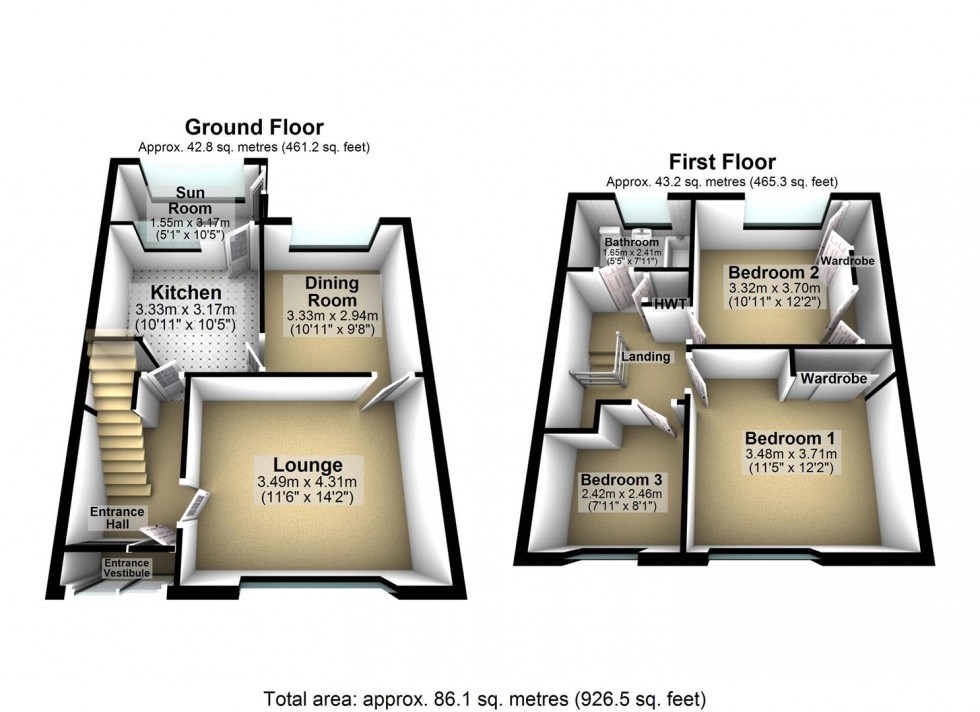 Floorplan for Sycamore Close, Leeds Road, Selby