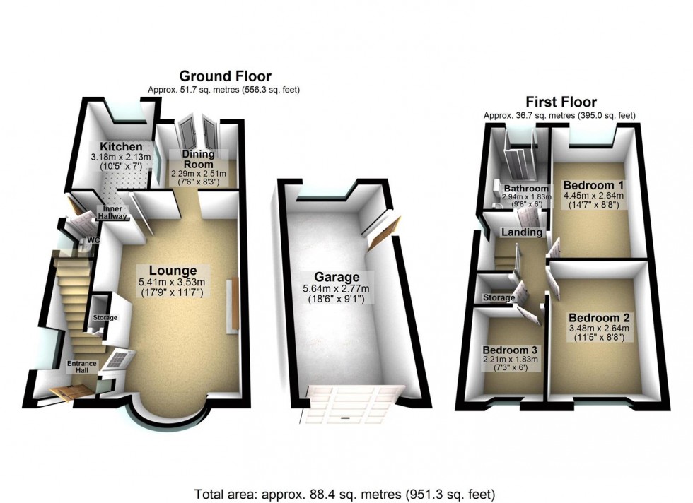 Floorplan for The Coppice, Thorpe Willoughby
