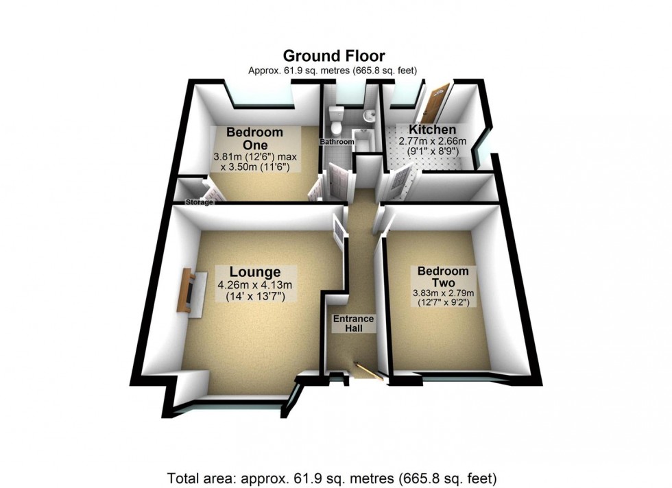 Floorplan for Manor Garth, Kellington