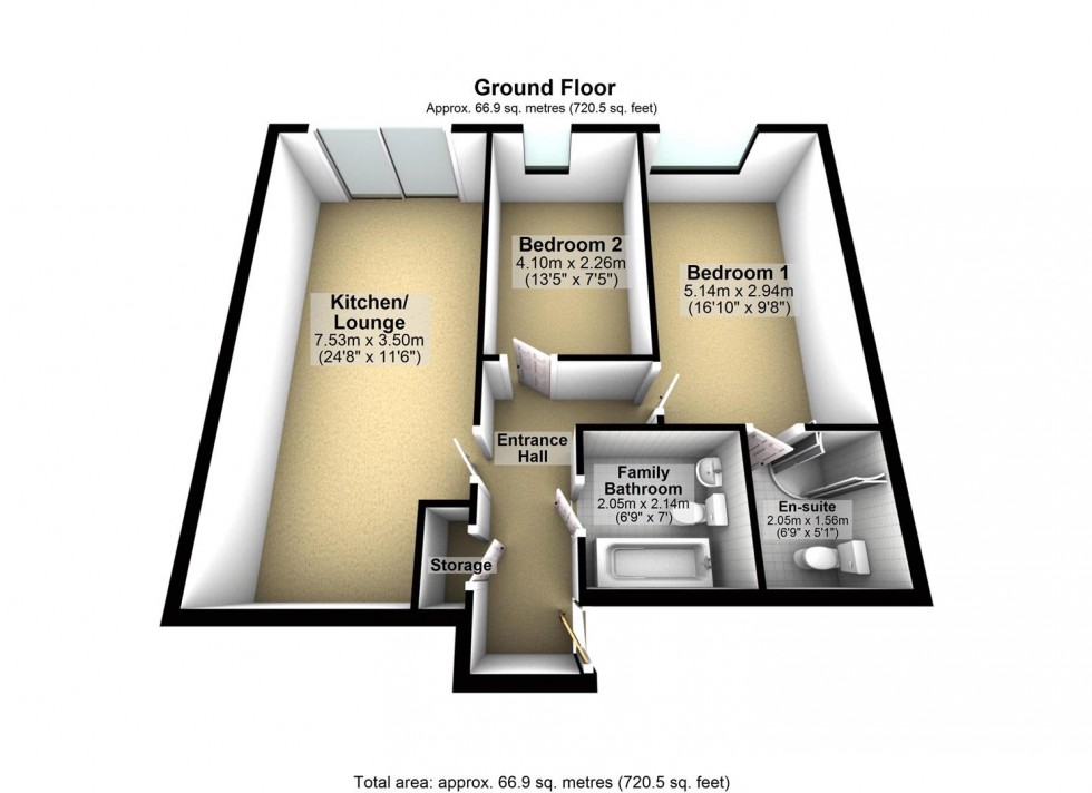 Floorplan for Abbey Wharf, Canal Road, Selby