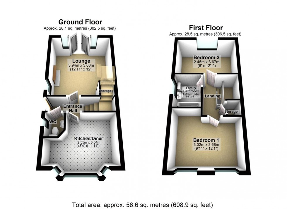 Floorplan for Punton Walk, Snaith