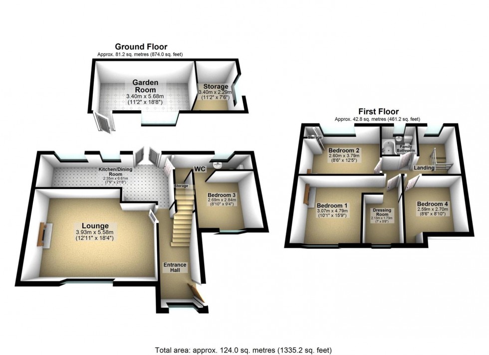 Floorplan for Highfield Crescent, Barlby