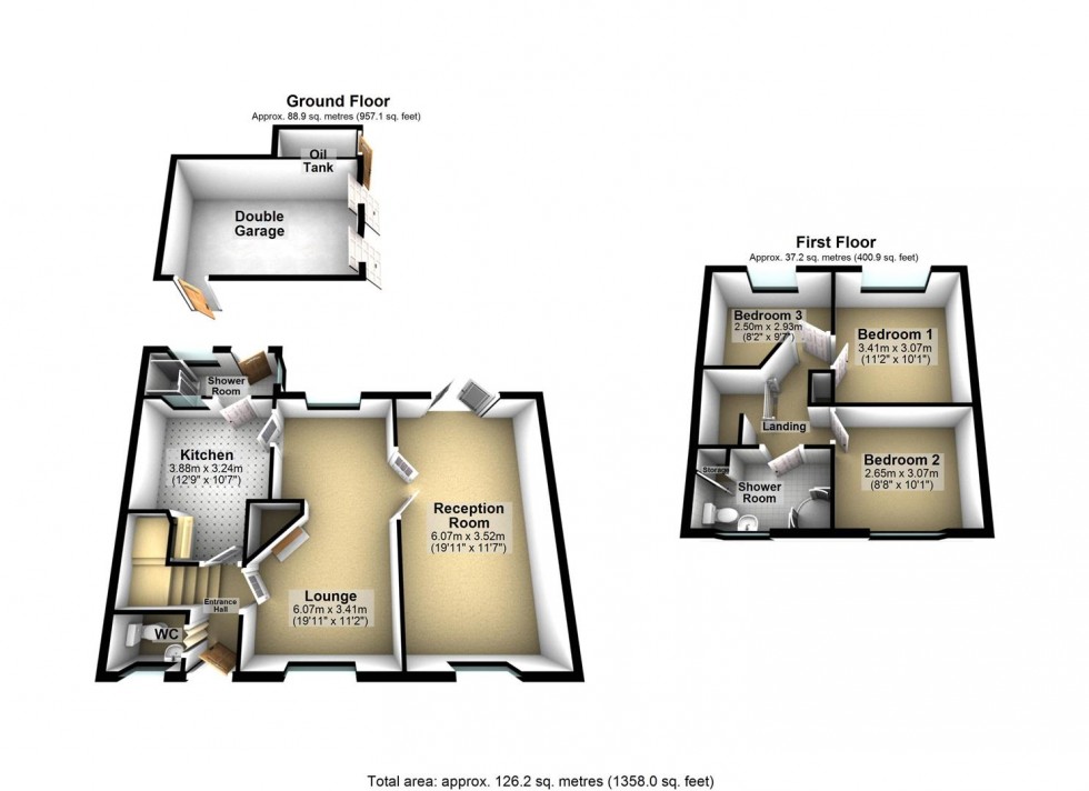 Floorplan for Tate Close, Wistow