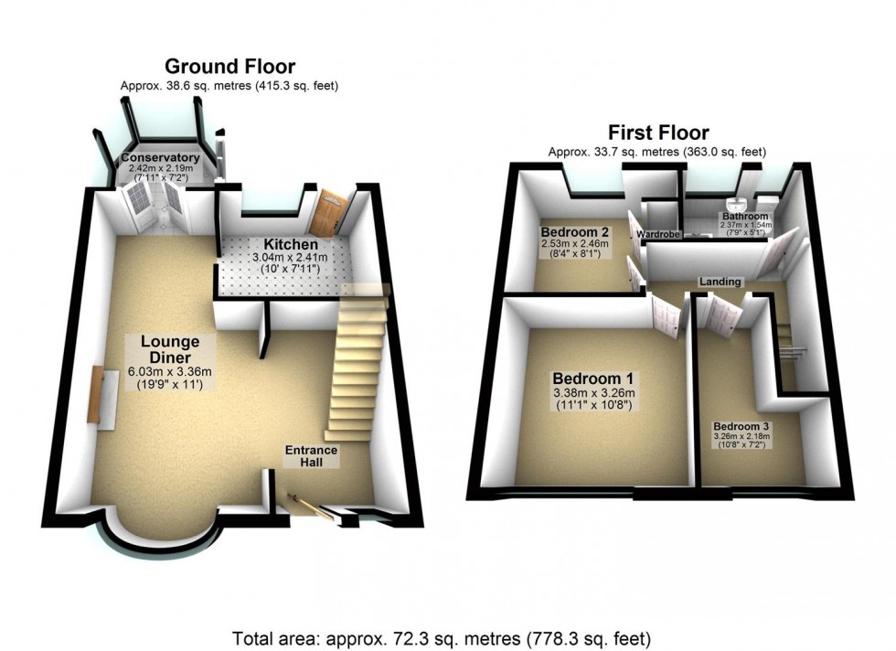 Floorplan for Ramsden Close, Brotherton
