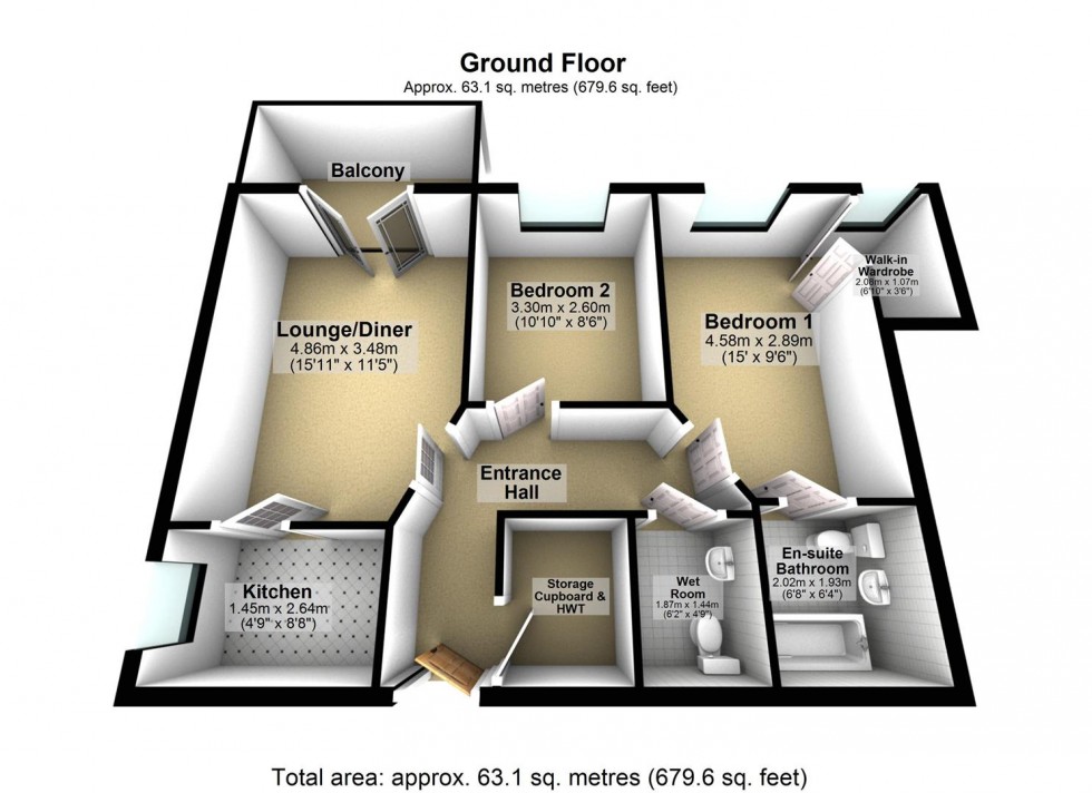 Floorplan for Barnes Wallis Court, Charles Briggs Avenue, Howden