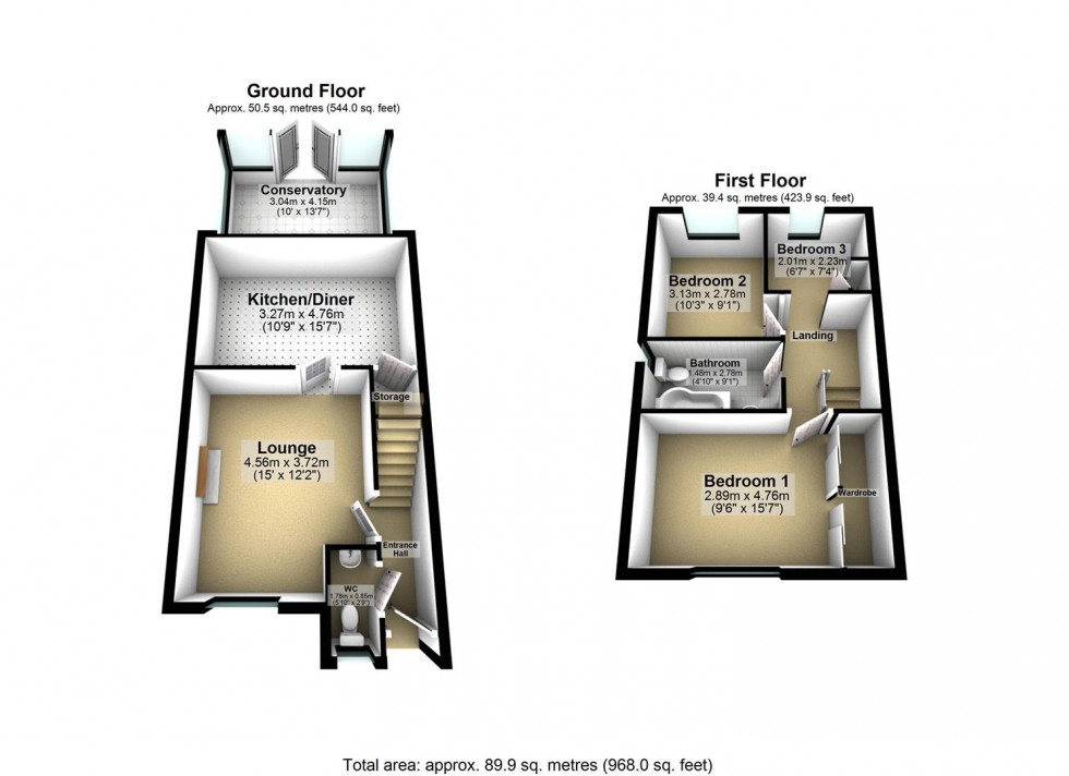 Floorplan for Sandway Drive, Camblesforth