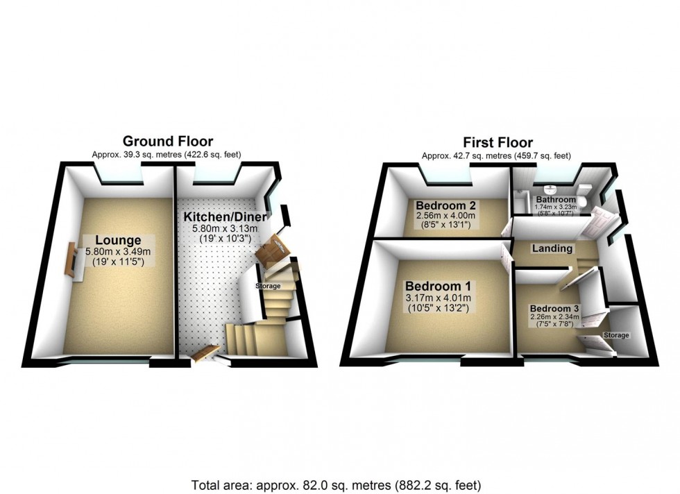 Floorplan for Kingsway, Garforth, Leeds