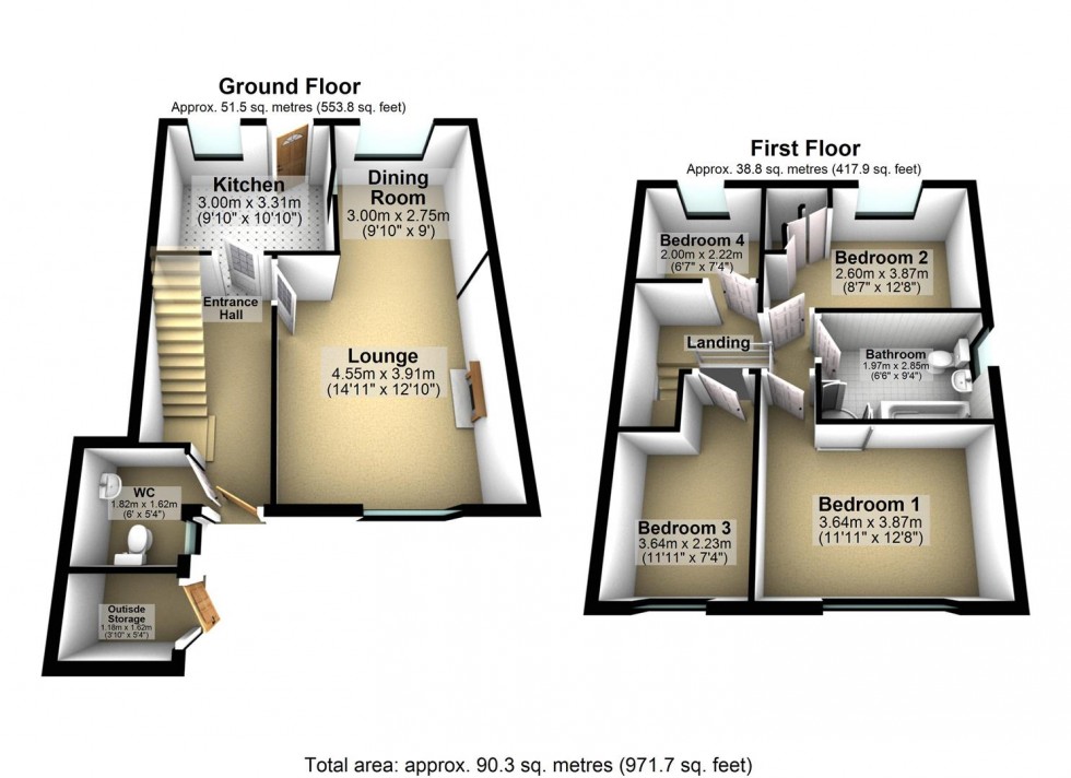 Floorplan for Meadowfield, Bubwith