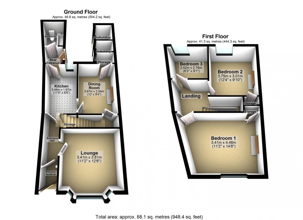 Floorplan for Volta Street, Selby