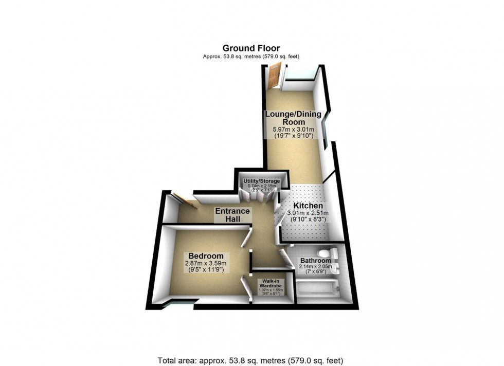 Floorplan for Bellerby Court, Hungate, York Centre