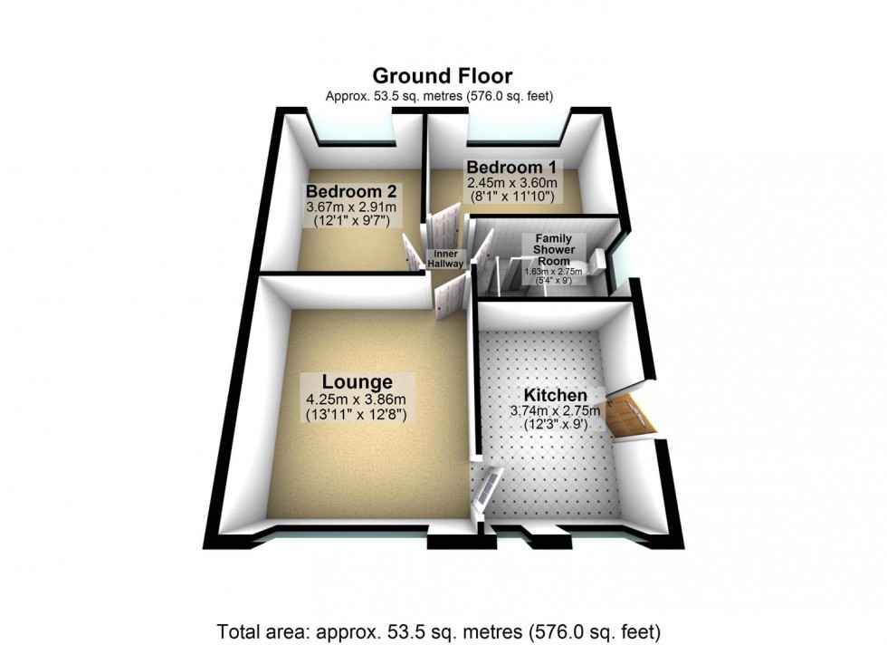 Floorplan for Saltersgate Avenue, Knottingley