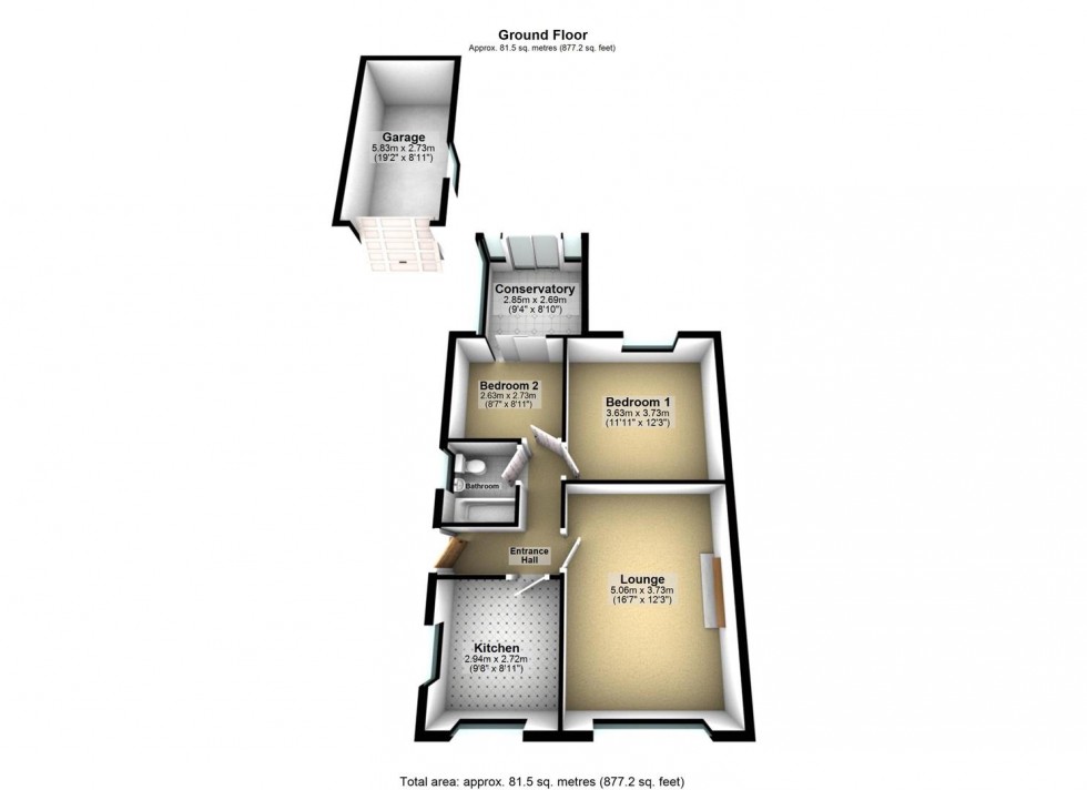 Floorplan for Thirlmere Walk, Goole
