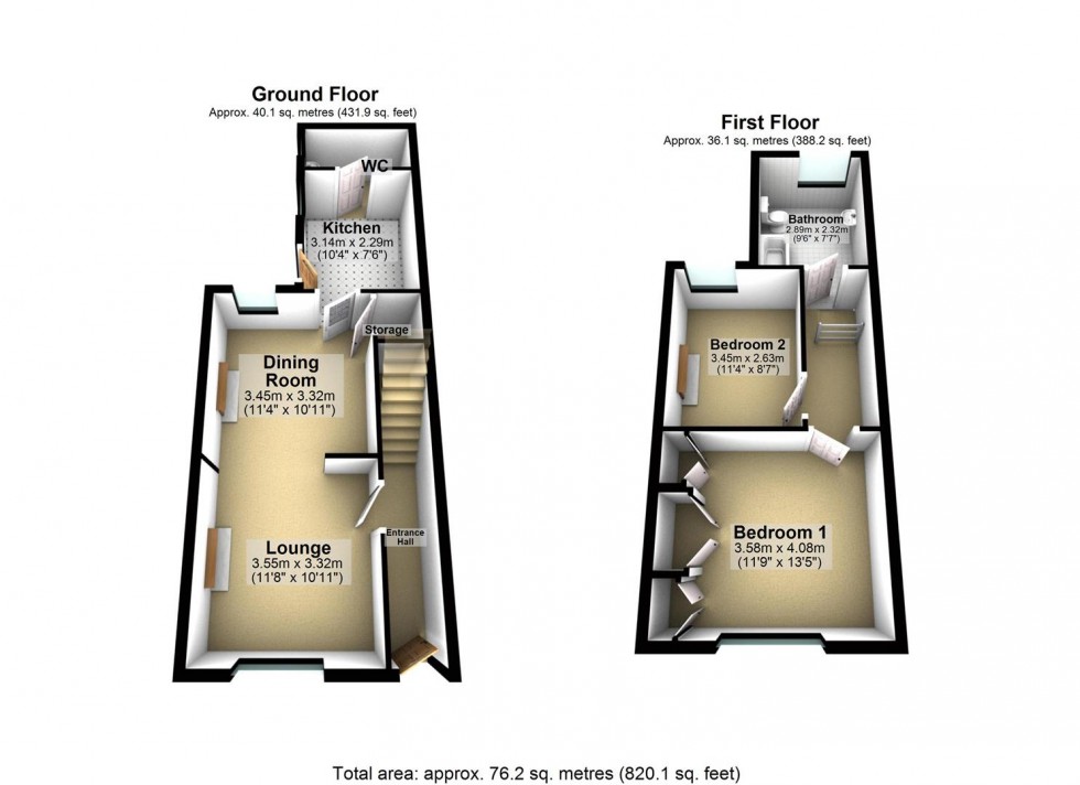 Floorplan for Raincliffe Street, Selby