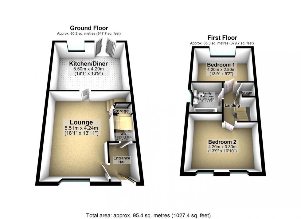 Floorplan for Manor Court, Barlby
