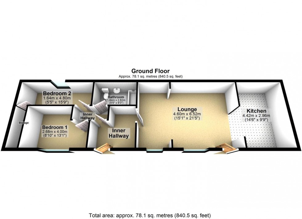 Floorplan for Main Street, North Duffield, Selby