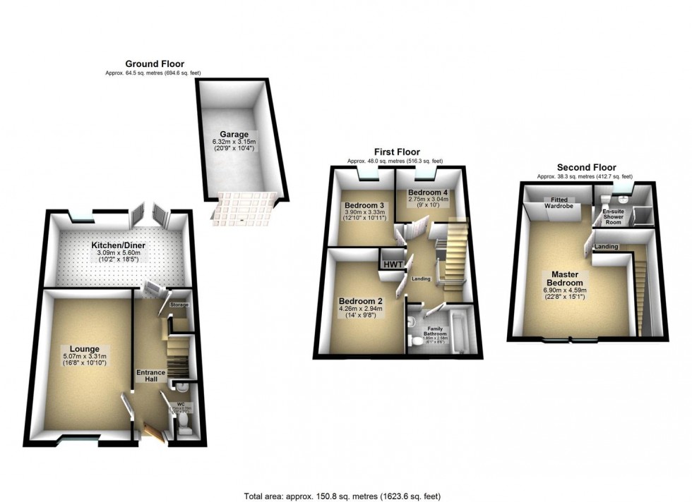Floorplan for Colclough Close, Castleford
