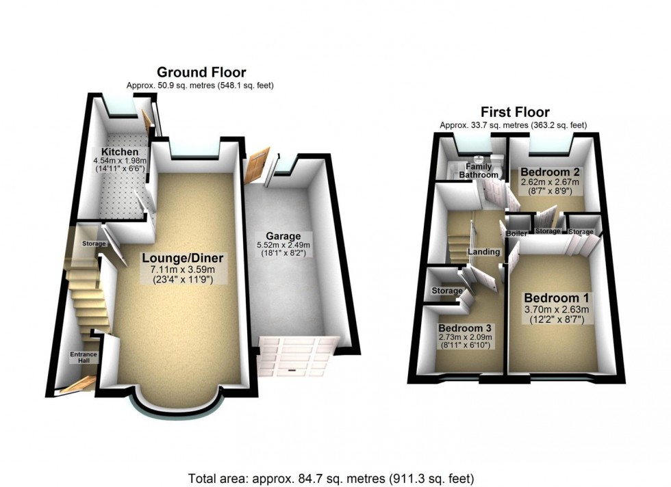 Floorplan for Deer Park Court, Monk Fryston