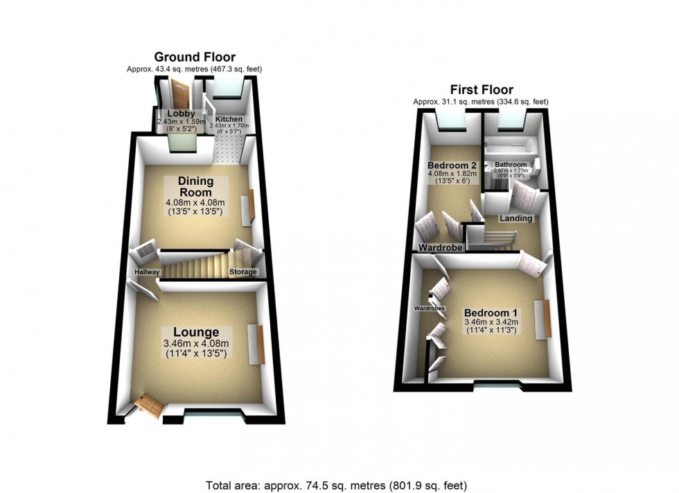 Floorplan for Pontefract Road, Featherstone