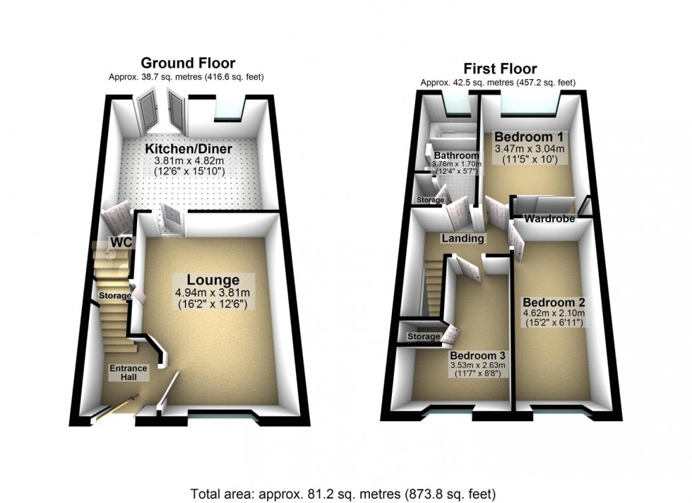 Floorplan for Weyland Road, Sherburn In Elmet, Leeds