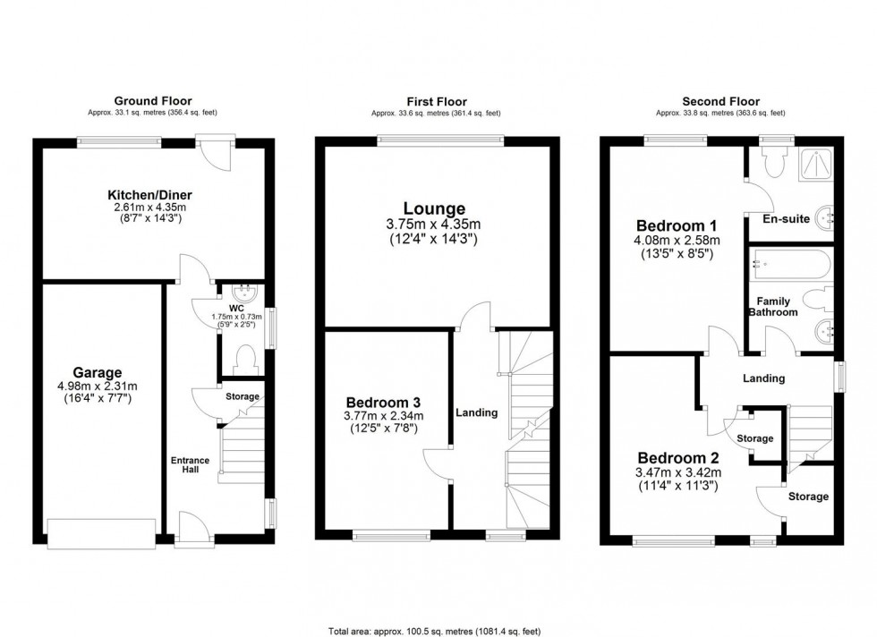 Floorplan for Abbots Mews, Selby