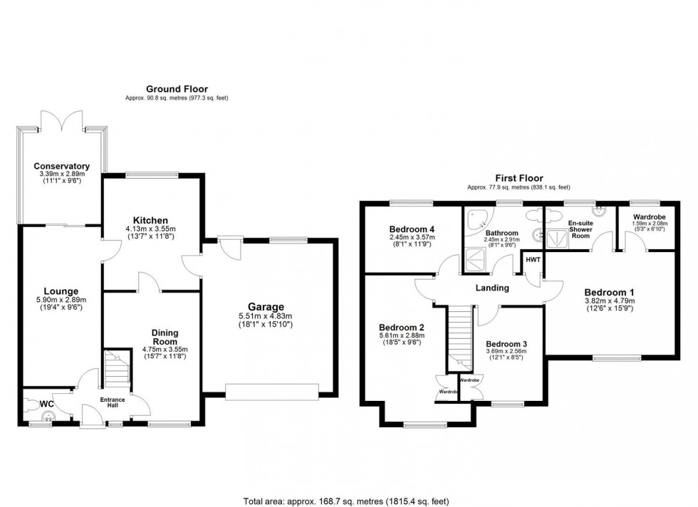 Floorplan for Danes Court, Riccall, York