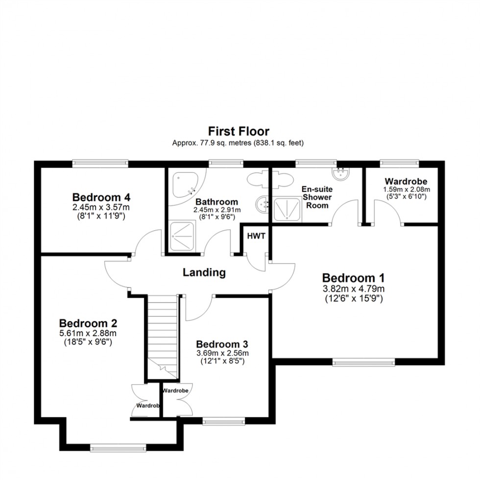 Floorplan for Danes Court, Riccall, York