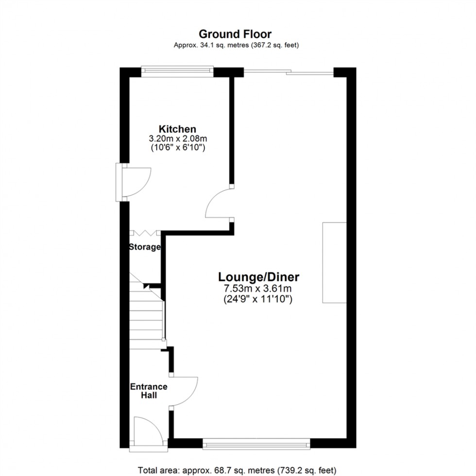 Floorplan for Sandway Drive, Camblesforth