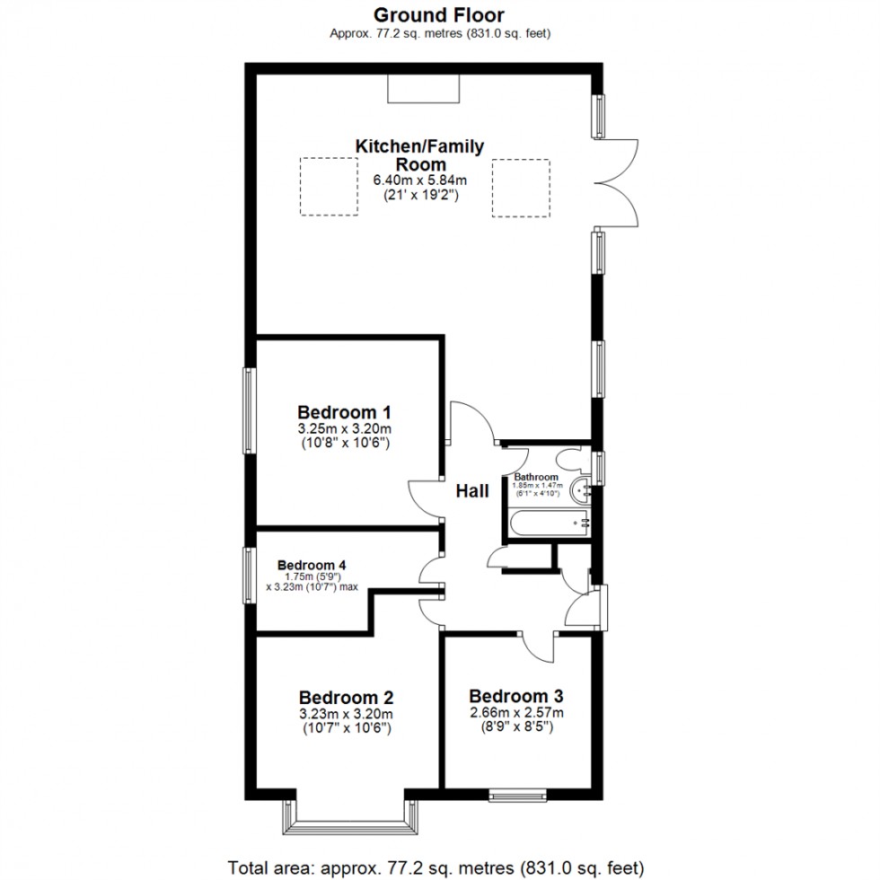 Floorplan for Priory Way, Snaith