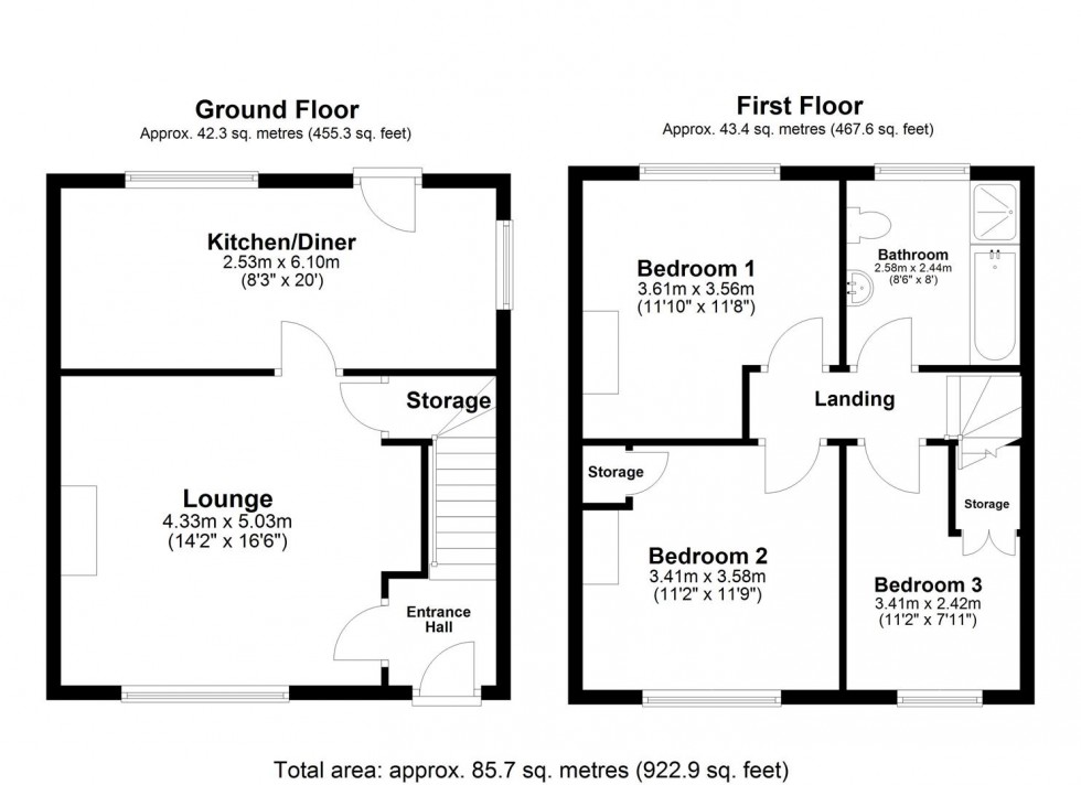 Floorplan for South Road, Moorends