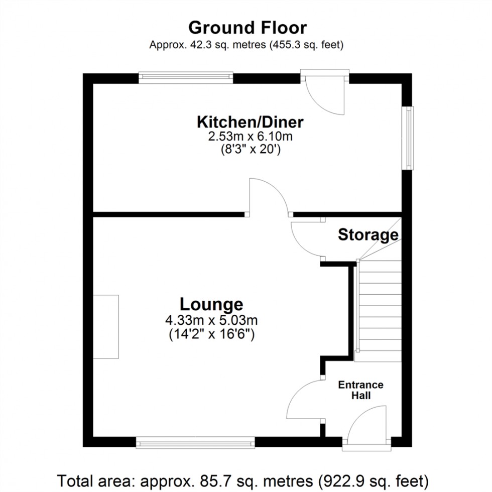 Floorplan for South Road, Moorends