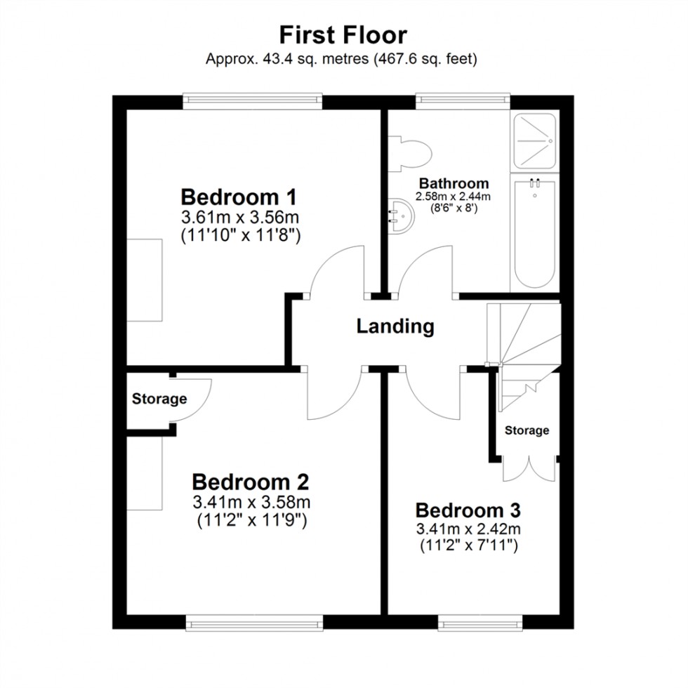 Floorplan for South Road, Moorends