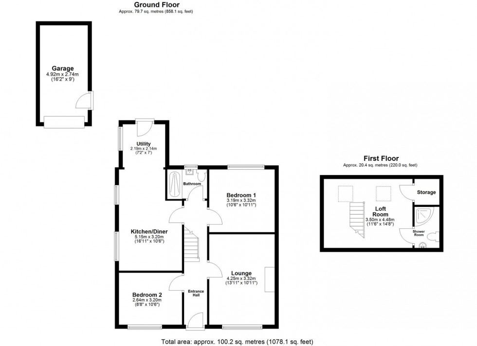 Floorplan for Wentworth Close, Eggborough