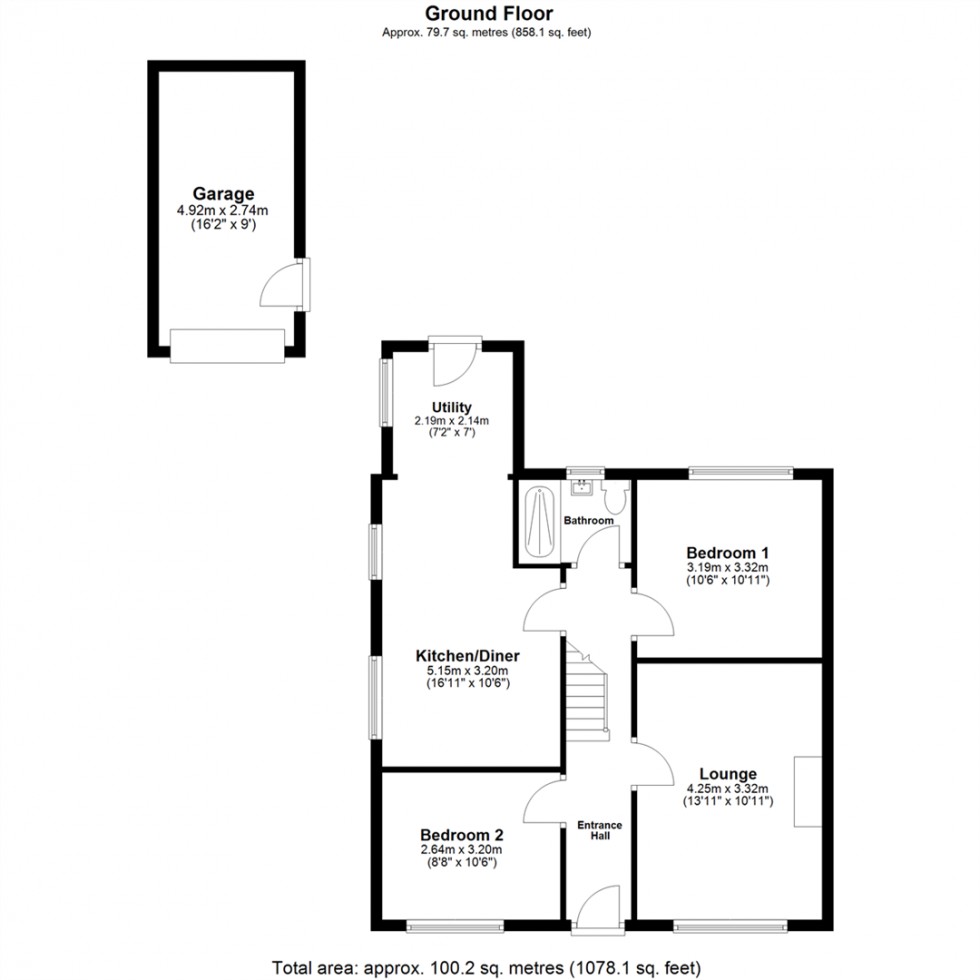 Floorplan for Wentworth Close, Eggborough