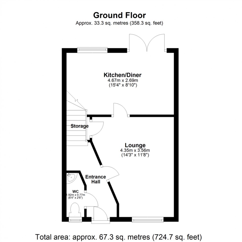 Floorplan for Blackthorn Close, Selby