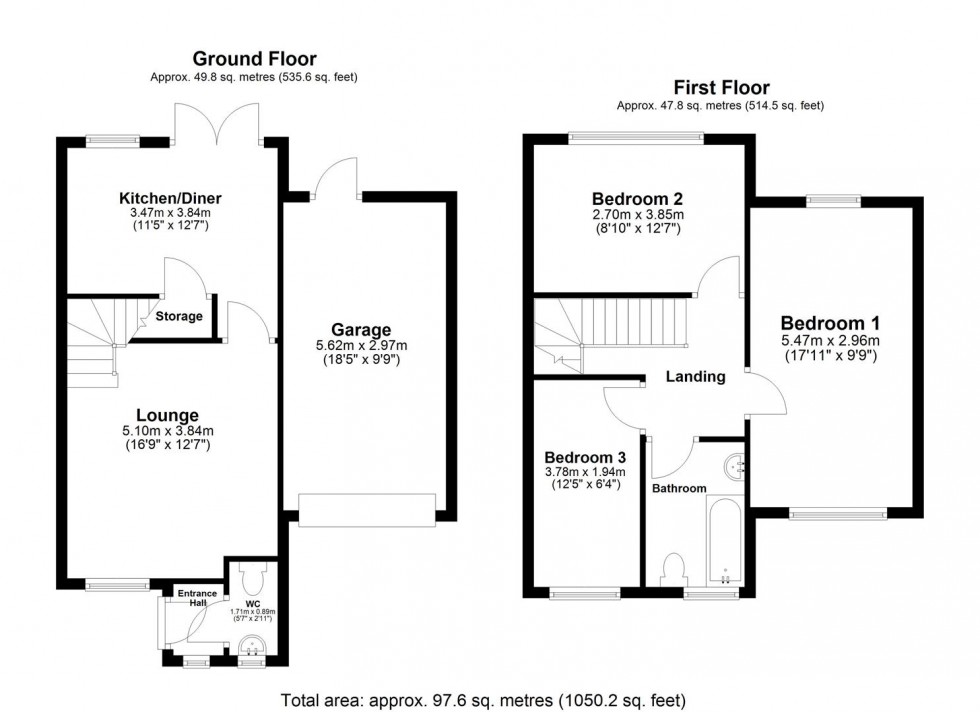 Floorplan for Main Road, Drax