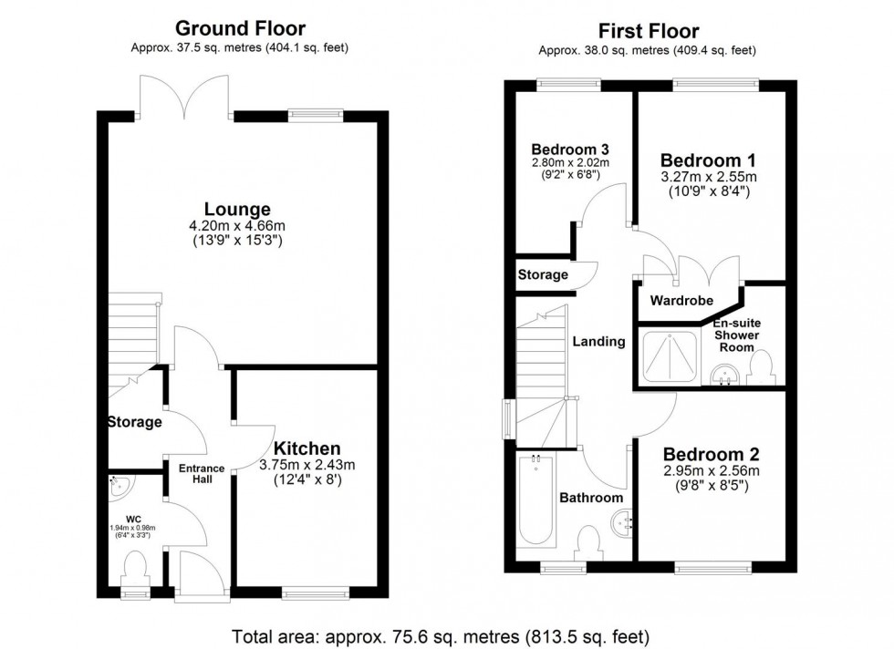 Floorplan for Wells Drive, Hambleton