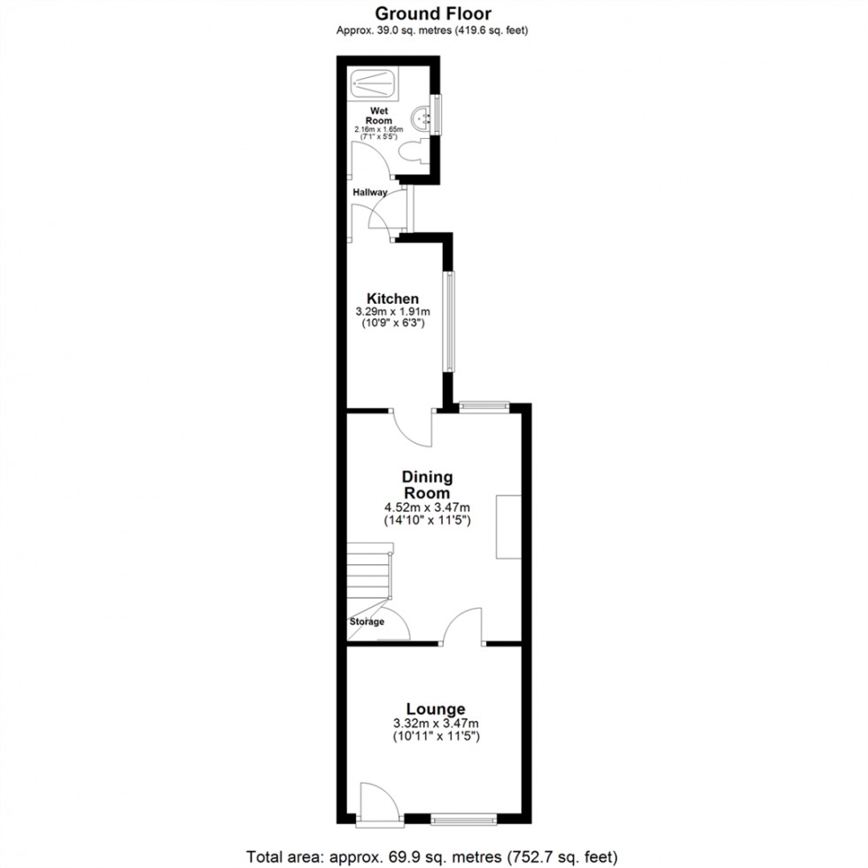 Floorplan for Heber Street, Goole