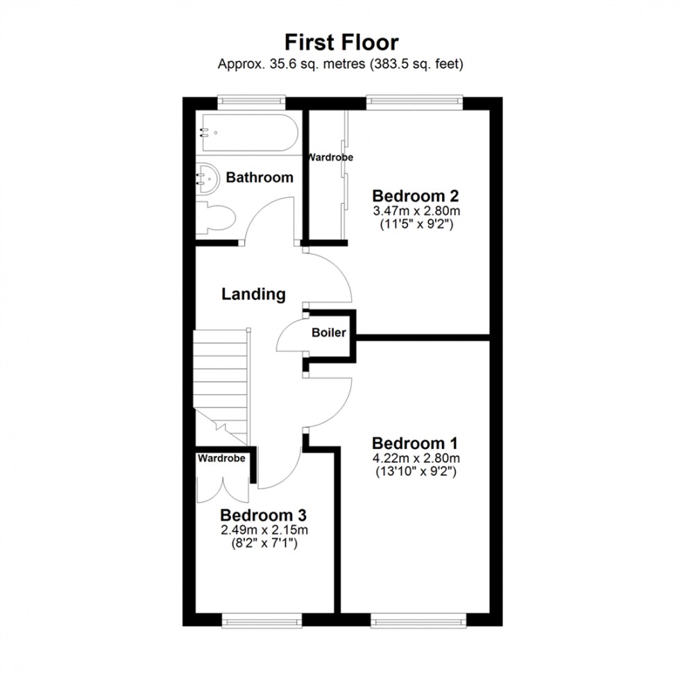 Floorplan for Millfield Drive, Camblesforth