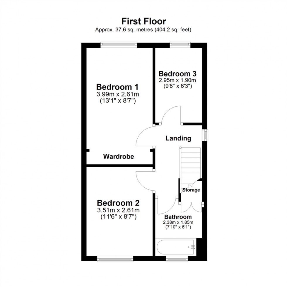 Floorplan for The Coppice, Thorpe Willoughby, Selby