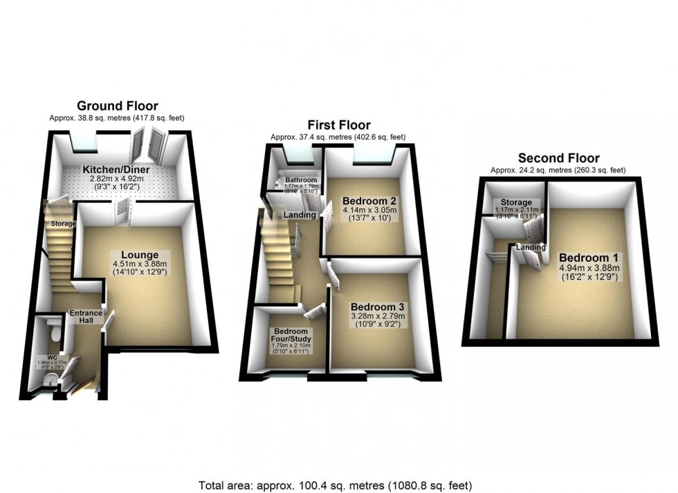 Floorplan for The Laurels, Barlby