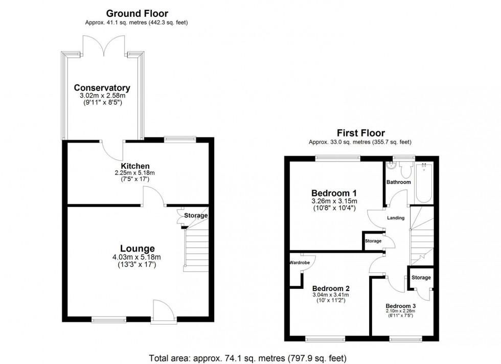 Floorplan for Primrose Grove, Selby