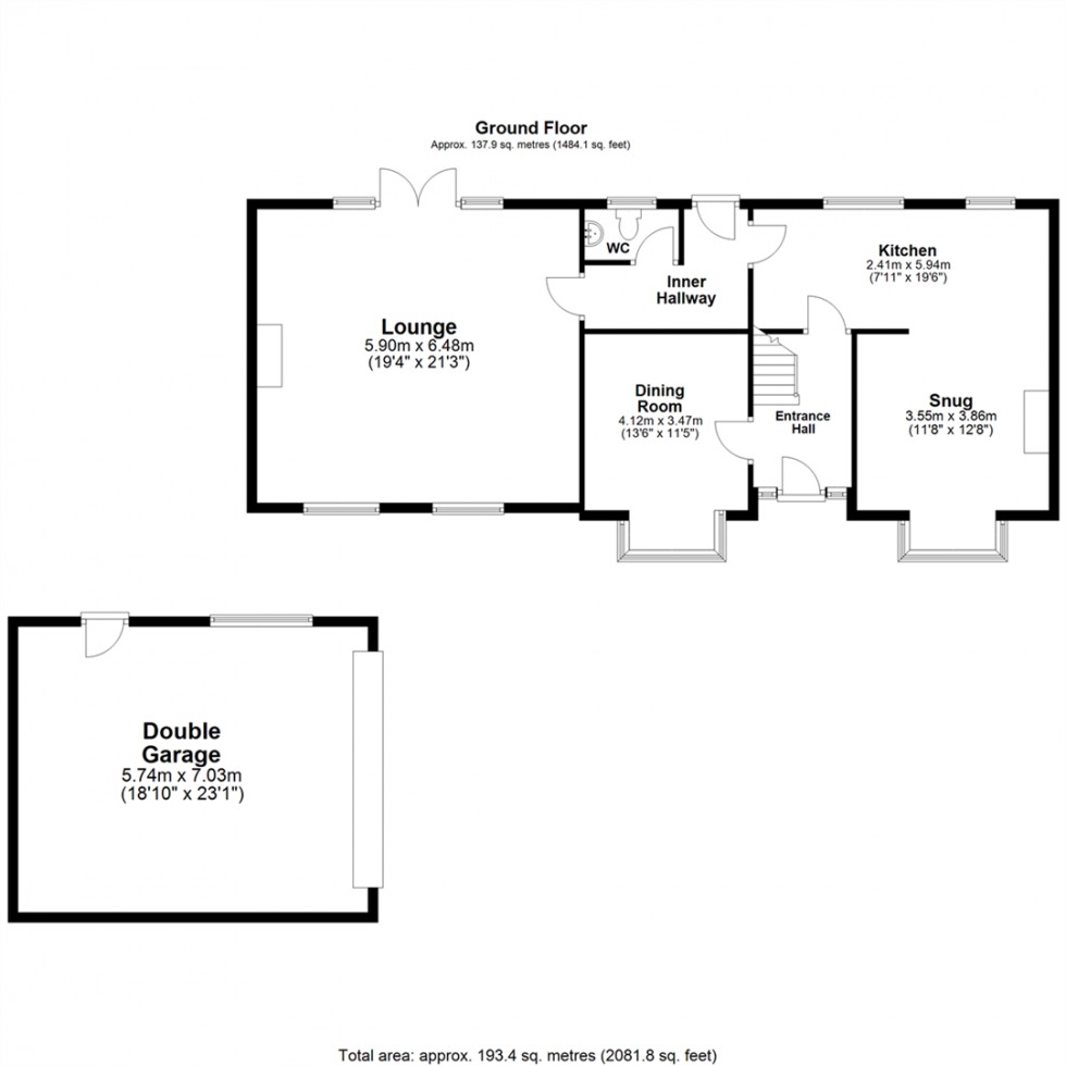 Floorplan for Long Lane, Great Heck, Goole