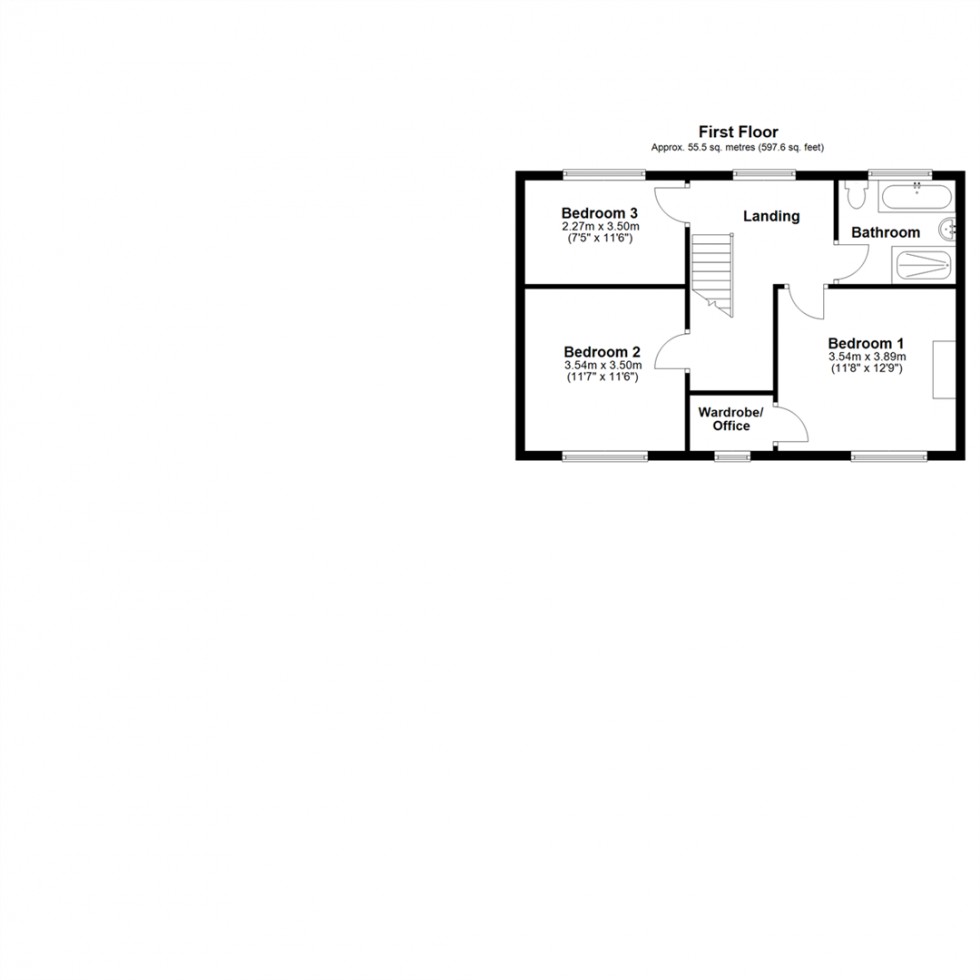 Floorplan for Long Lane, Great Heck, Goole