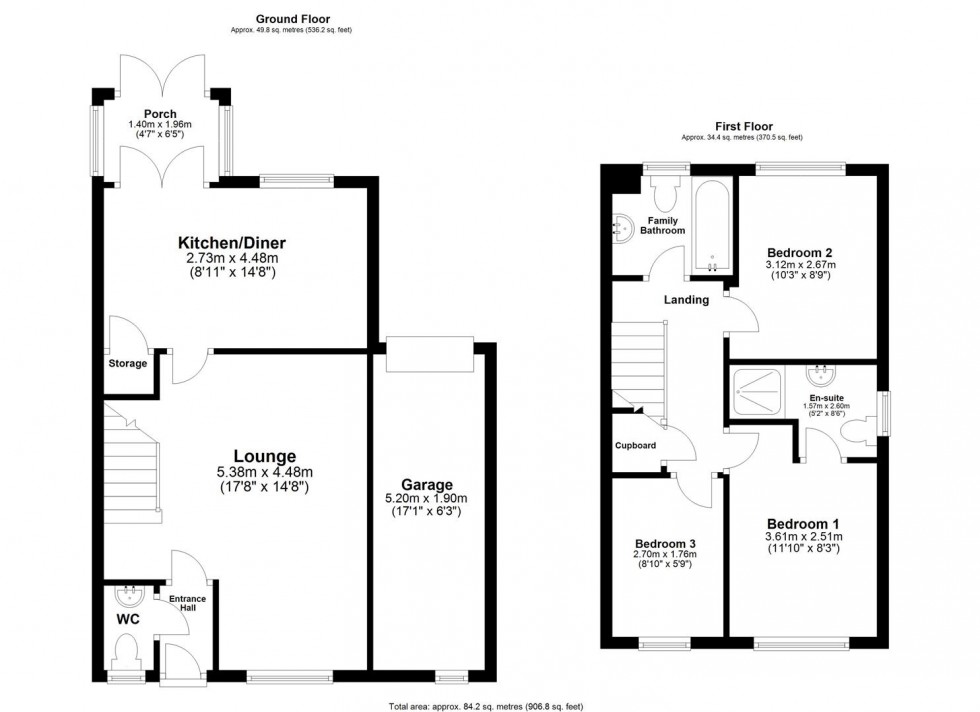 Floorplan for Chestnut Green, Monk Fryston