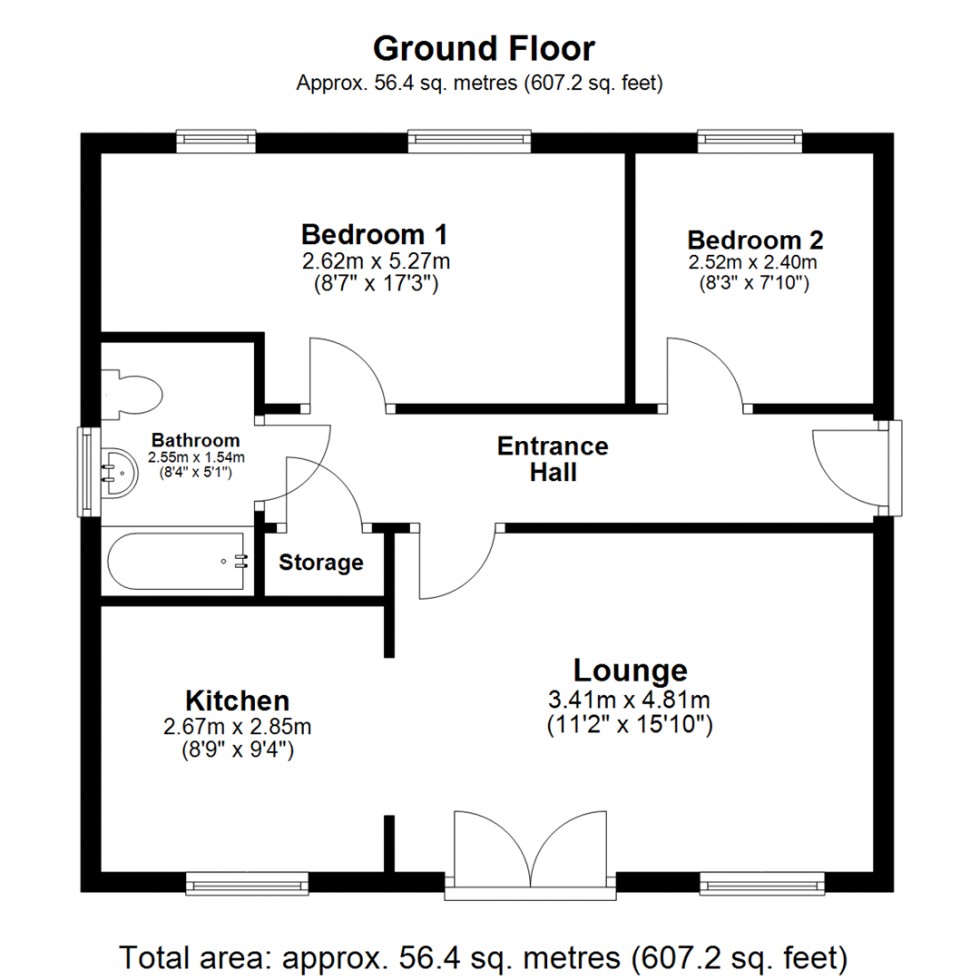 Floorplan for Rose Court, Selby