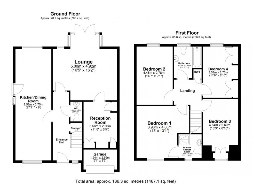 Floorplan for Richardson Court, Hambleton, Selby