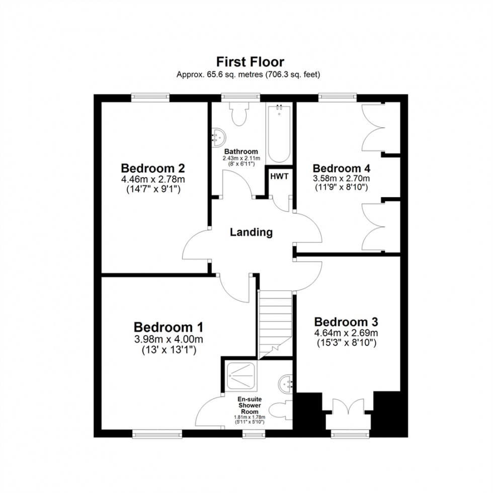 Floorplan for Richardson Court, Hambleton, Selby