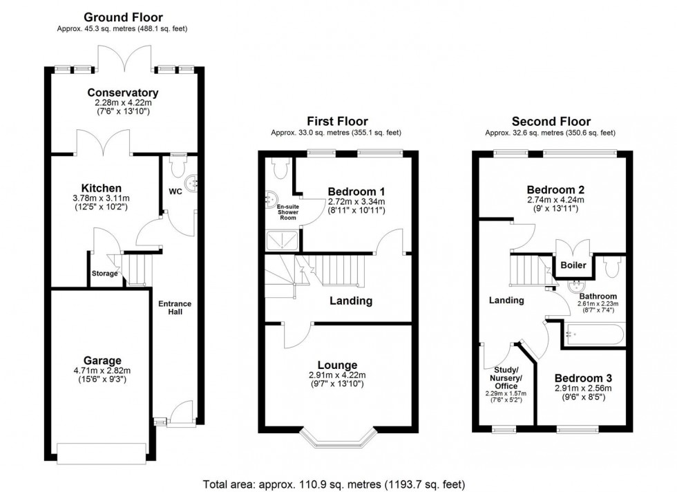 Floorplan for St. Johns Court, Goole