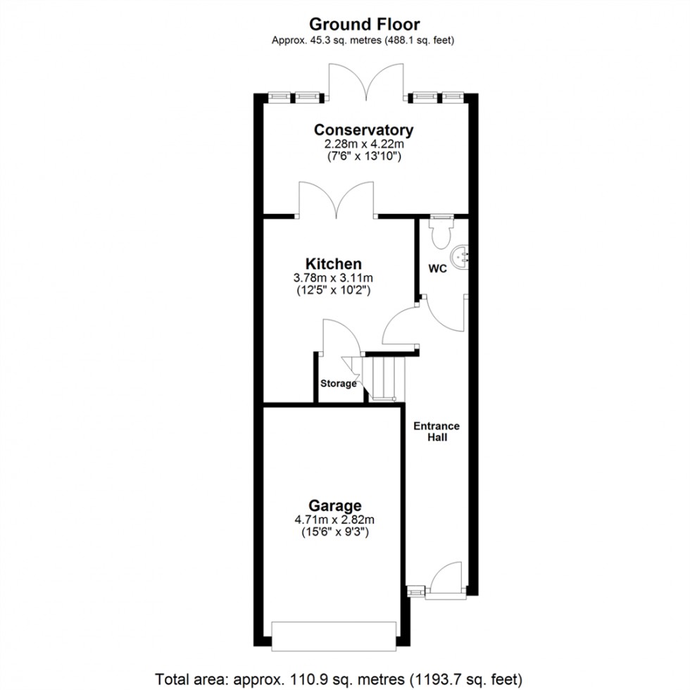 Floorplan for St. Johns Court, Goole